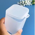 thumbnail image 4 of 6 Pack Matte Plastic Clear Storage Containers Box, 2.6 x 2.6 x 3.35 Inches, Square Empty Frosted Plastic Beads Storage Containers Box for Various Small Accessories, 4 of 8