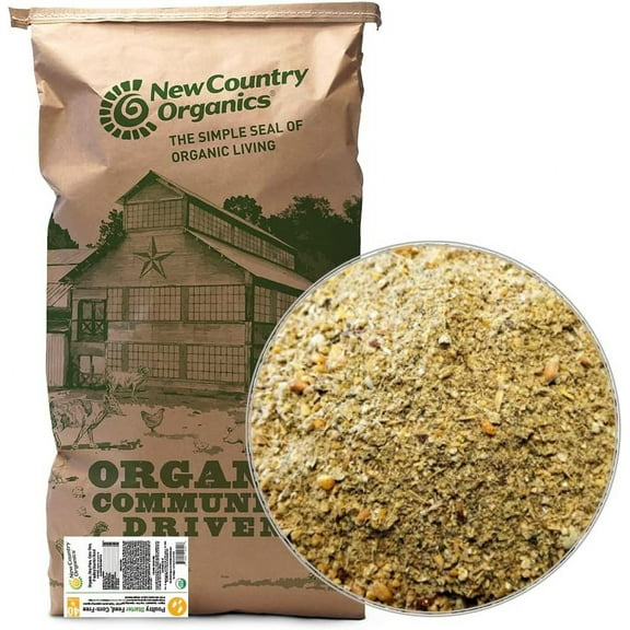 New Country Organics | Starter Feed for Growing Chicks | Soy-Free and Corn-Free | 21% Protein | Certified Organic and Non-GMO | 40 lbs