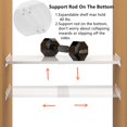 thumbnail image 4 of Slideep Expandable Closet Tension Shelf, Metal Adjustable Wardrobe Shelves Organizer System with Strong Seamless Sticker for Kitchen, Wardrobe, Cupboard 2 Pack (L:16.9'' to 31.5"; W:1, 4 of 6