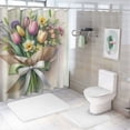 thumbnail image 7 of Awypu Flower Butterfly Quote Print Shower Curtain Waterproof Multiple Sizes White, 7 of 7