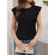 thumbnail image 2 of Blusa de Encaje con Escote Alto para Mujer, Talla L, Color Negro, 2 of 7