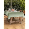 thumbnail image 3 of Outdoor Table Cloth with Umbrella Hole and Zipper, Sage Green Ombre Waterproof Rectangle Tablecloth 52"x70", Modern Abstract Art Farmhouse Gradient Washable Table Cover for Outside Party Patio Picnic, 3 of 8