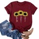 thumbnail image 4 of Pntutb Mujeres Casual Carta Impresión Mangas Cortas O-Cuello Camiseta Suelta Blusa tops Pntutb Pntutb-3541, 4 of 5