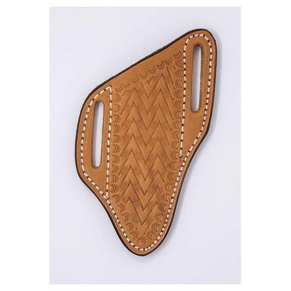 Leather Pancake Crossdraw Knife Sheath, Fixed Blade, Medium