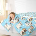 thumbnail image 4 of Feelyou Funny Cat Kitten Queen Comforter Set, Love Heart Bedding Comforter Set, 3pcs, 4 of 8