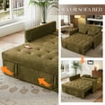 thumbnail image 3 of Accent Chair Sofa, Teddy Fabric with Solid Wooden Frame,Rainbow Design, 3 of 8