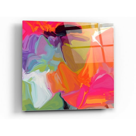 Epic Art 'Color Vibrations 2' by Irena Orlov, Acrylic Glass Wall Art, 24"x24"
