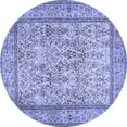 thumbnail image 1 of Ahgly Company Machine Washable Indoor Round Persian Blue Traditional Area Rugs, 8' Round, 1 of 4