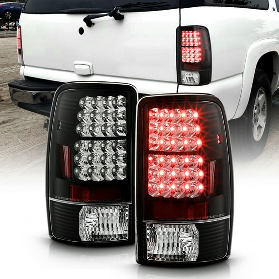 Black 2000-2006 Chevy Suburban Tahoe GMC Yukon LED Tail Lights Left Right 00-06