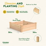 Greenes Fence 3' x 3' x 11 (3/4 Thick) Premium Cedar Raised Garden Bed