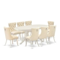 East West Furniture 9 Piece Kitchen Table Set