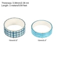 thumbnail image 2 of Unique Bargains 10mm 15mm 3.0m Washi Tape Decorative Masking Sticker 3 Roll(Blue), 2 of 5