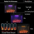 thumbnail image 4 of 30'' Electric Fireplace Insert, Retro Recessed Fireplace Heater with Fire Cracking Sound, Remote Control & Timer, 750/1500W, Black, 4 of 5