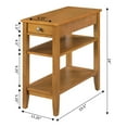 thumbnail image 5 of Convenience Concepts American Heritage 1 Drawer Chairside End Table with Shelves, Light Walnut, 5 of 5