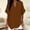 Brown Tops, variant on Women Casual Blouses Simple Summer Short Sleeve Shirts V Neck Solid Color Tunic Blouses Tee Relaxed Fit Tops