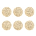 thumbnail image 1 of 6Pcs Rattan Woven Charms Simple Round Earring Pendants Jewelry Making Ornaments, 1 of 6