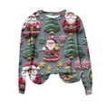 thumbnail image 4 of qucoqpe Womens Christmas Crewneck Sweatshirt Long Sleeve Graphic Printing Pullover Sweater Shirts for Women, 4 of 8