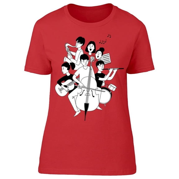 Draw. Music School Orchestra T-Shirt Women -Image by Shutterstock, Female Small