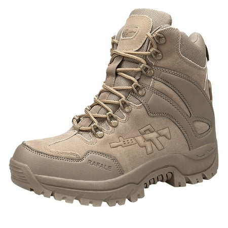 XDDST Men s Casual Dress Shoes Large Size High Top Outdoor Boots Mountaineering Boots Hiking and Camping Desert Boots for Mens