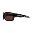 thumbnail image 3 of Mens Antiglare Driving Lens Wrap Around Sport Rectangular Plastic Sunglasses Black Brown, 3 of 4