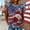 Blue(New)B, variant on Women's Tank Top,Summer Casual Stylish Independence Day Print Denim Patchwork Waffle Weave Loose Round Neck Sleeveless Top