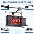thumbnail image 4 of Garage Storage Rack, Adjustable Heavy Duty Ceiling Mounted Storage Racks with Safety Lock, 250 lb Capacity Overhead Garage Storage Rack for Garage, 4 of 7