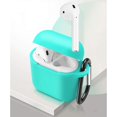 thumbnail image 6 of 1-Pack Protective Silicone Case Cover for Apple AirPods – Shockproof Skin with Keychain Clip, Durable Anti-Slip Shell for AirPods Charging Case (1st & 2nd Gen) Mint Green TIKA, 6 of 6