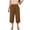 Coffee-09, variant on Nugftut Womens Capris Plus Size, Baggy High Waist Casual Capri Pants Stretch Soft Comfortable