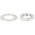 Metal Electric Guitar and Bass Jack Socket Nuts with Washers Set (M8