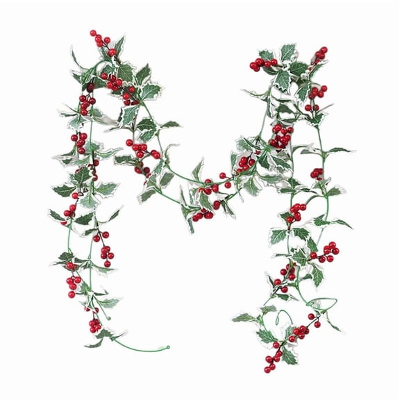 Clearance Under $3 90.6 Inch Artificial Red Berry Vine – Flexible Greenery Garland with Festive Berries for Tree Wrapping, Door Frame, Window & Holiday Display