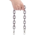 thumbnail image 3 of Cadenas para asas de bolso de 19 pulgadas en 2 colores, correas de cadena para bolso de mano, asa de repuesto de acrílico para bolso de hombro, correa de cadena plana con broches, 3 of 6