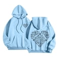 thumbnail image 4 of MHFRRA Sudadera con Capucha Estampada de Color Sólido para Hombre y Mujer, Abrigo Cálido y Cómodo de Invierno Azul cielo, 4 of 7