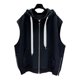 thumbnail image 1 of Chaleco con capucha con cremallera Cómodo chaleco sin mangas con capucha transpirable Chaqueta con bolsillos para hombres Mujeres Verano Negro L, 1 of 8