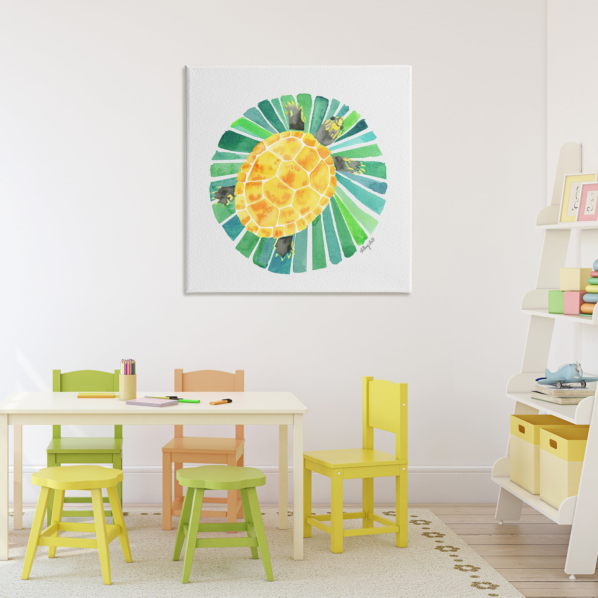 Stupell Industries Lotus Garden Turtle Canvas Wall Art, design by Hillary Holt