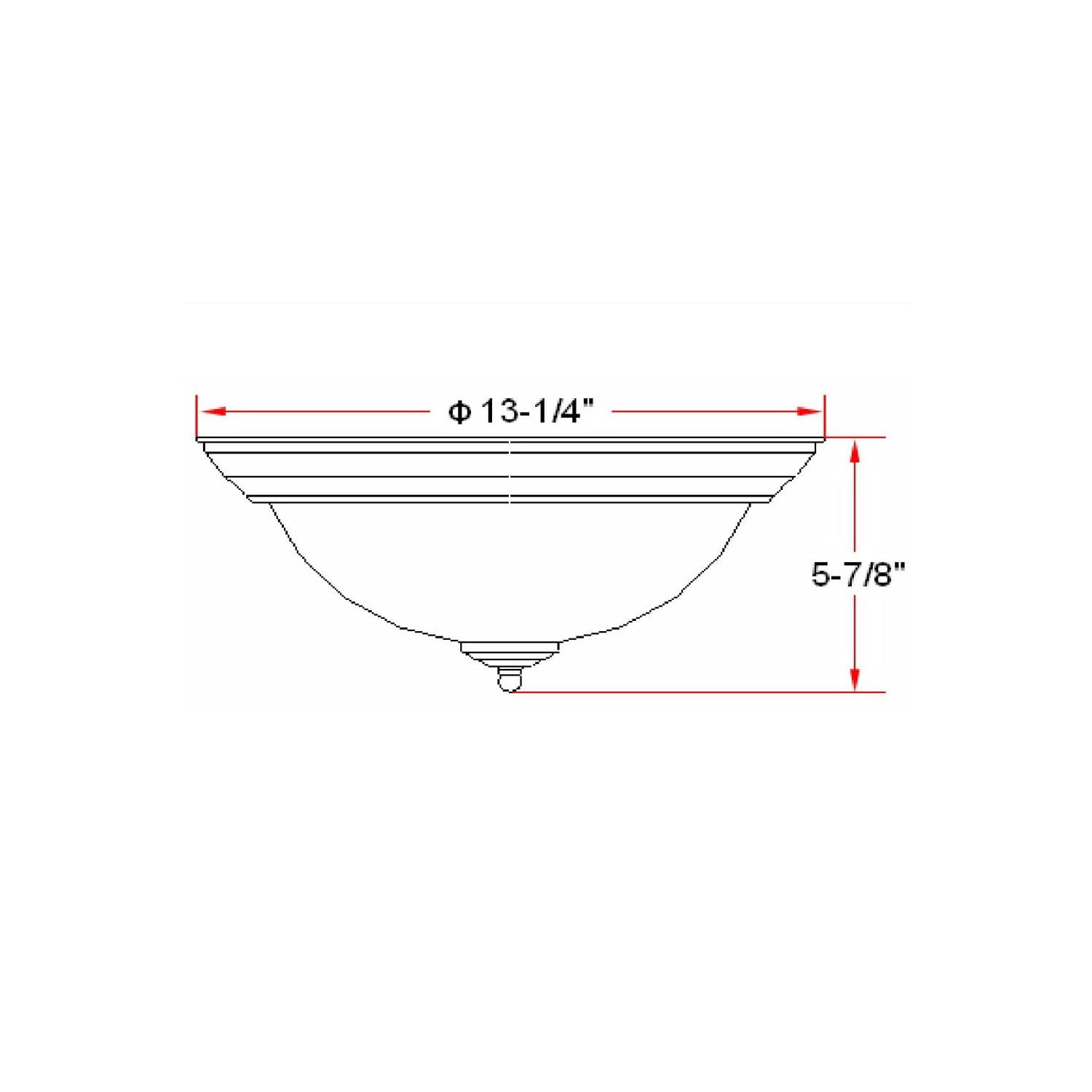 Design House WM051155 Millbridge Traditional 2-Light Indoor Flush Mount Ceiling Light Dimmable Alabaster Glass for Bedroom Dining Room Kitchen, Satin Nickel