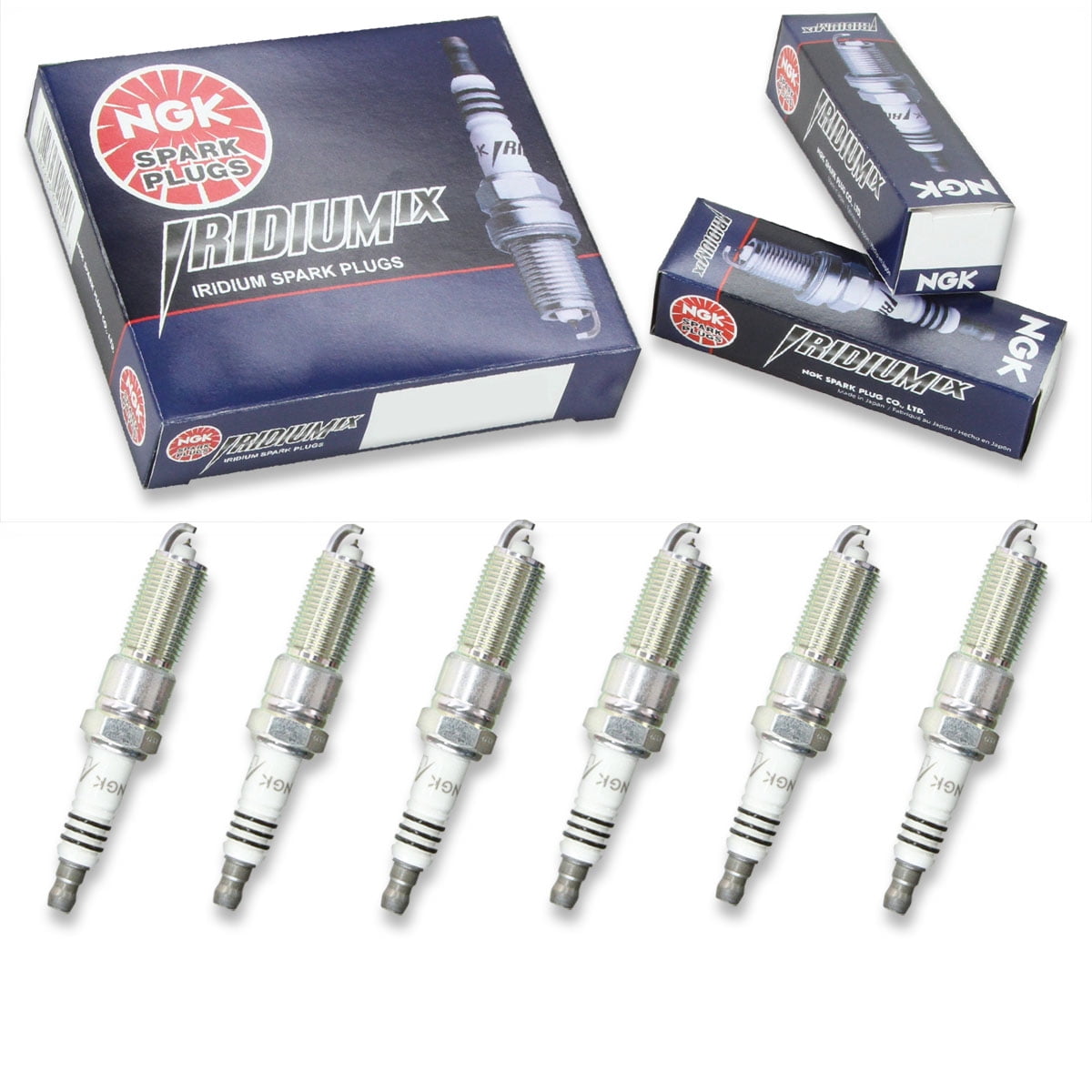 6 pc NGK 2314 Iridium IX Spark Plugs for 4481 4717 5349 9403 9403-2 9440 9661 9667 HR8SII330V HR8TII3302V ITL16 ITL16TT XP5263 XP5263DP2 XP5426 XP5426DP2 Ignition Wire Secondary