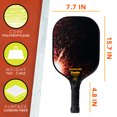 thumbnail image 3 of Franklin Sports Pickleball Paddle + Ball Set - Decimator 2 Player Outdoor Pickleball Paddles + Pickleballs Set - 2 Carbon Fiber Paddles + 4 X-40 Outdoor Pickleballs - USA Pickleball Approved - Orange, 3 of 8