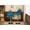 Blue, variant on Set of 2 Adjustable Height Bar Stools with Diamond Tufted Faux Leather and Base, Black, 20.5W x 20.63D x 35-43.25H, for Kitchen Counter or Bar