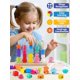 thumbnail image 2 of Montessori Wooden Beads Sequencing Toy Set, Stacking Blocks & Lacing Beads & Matching Shape Stacker, Montessori Toys for 2 3 4 5 Year Old STEM Prescho, 2 of 5