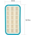 thumbnail image 7 of Ice Cube Tray Mold, Reinforced Flexible Silicone Ice Shaping Kit, Makes 18 Square 1.4-Inch Ice Cubes, Dishwasher Safe, Easy Ice Removal. Ivory and Blue, 10.8 x 5.5 x 1.5 in, 7 of 7