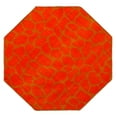 thumbnail image 1 of Furnish My Place Animal Print Rug - 11 ft. Octagon, Giraffe Dark Orange, Nylon Rug for Patio, Garden, Hallway, Living Room, 1 of 5