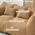 thumbnail image 4 of Aukfa Cloud Comfy Sofa, 24.4" Deep Seat Loveseat Couch for Living Room, No Assemble,Chenille,Coffe, 4 of 8