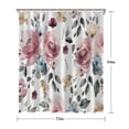 thumbnail image 5 of Pioneer Flower Floral Print Pattern Shower Curtain 72"x84" ,Bathroom Decorative Shower Curtains Set with 12 Hooks,Modern Waterproof Washable Shower Curtain, 5 of 6