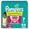 thumbnail image 1 of Pampers Diapers - Swaddlers 360° - Size 7, up to 100% Leakproof Comfy Dry Fit, EZ Off Tabs Designed for Easy Changes, Pull On Diaper, 1 of 22