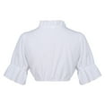 thumbnail image 4 of JGGSPWM Women Traditional Bavarian Dirndl Blouse Lace V-Neck Crop Tops Oktoberfest Shirts White M, 4 of 9