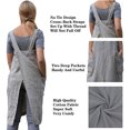 thumbnail image 4 of Tablier en Coton et Lin Dos Croisé pour Femmes avec Grandes Poches, 4 of 5