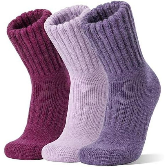 Merino Wool Boot Socks Size 5-9 Thermal Winter Warm Thick Cozy Hiking Socks for Men Women 3 Pairs