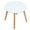 White, variant on Dapmiu 23.6 Inch Round Dining Table for Small Spaces, Minimalist White Kitchen Table for 2-3 People with Easy-Clean Surface