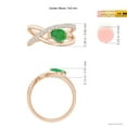 thumbnail image 4 of ANGARA Natural Criss Cross Pear Shaped Emerald Ring with Diamond Accents in 14K Rose Gold for Women (Size-7x5mm) | May Birthstone, Birthday, Anniversary, Jewelry Gift for Women | Natural Emerald Ring, 4 of 9