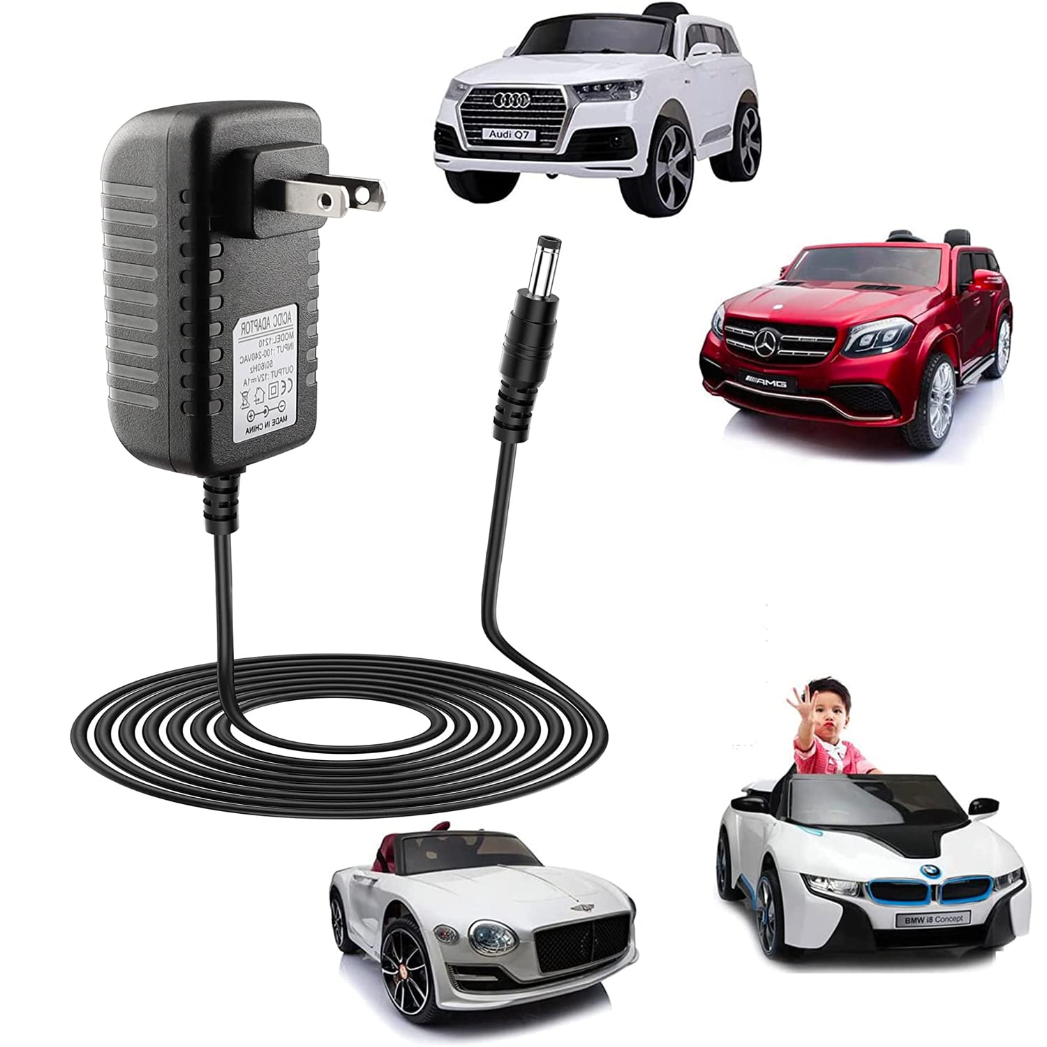 Cfowner 12V Kid's Ride On Toys Battery Charger with Power Supply